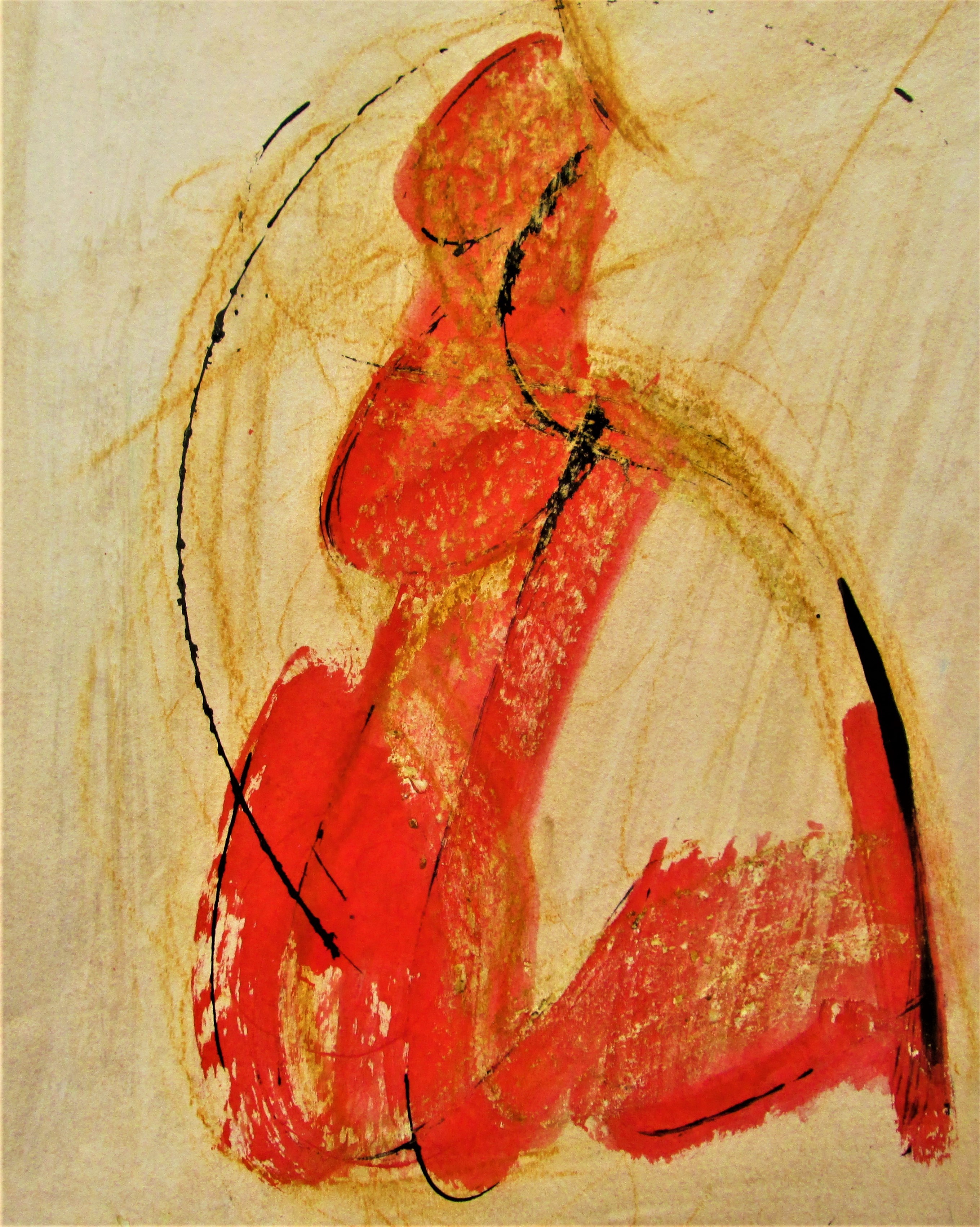 Paolo Ambrosio, Modella in rosso. The image expresses itself: Paolo Ambrosio, Modella in rosso. The image expresses itself: