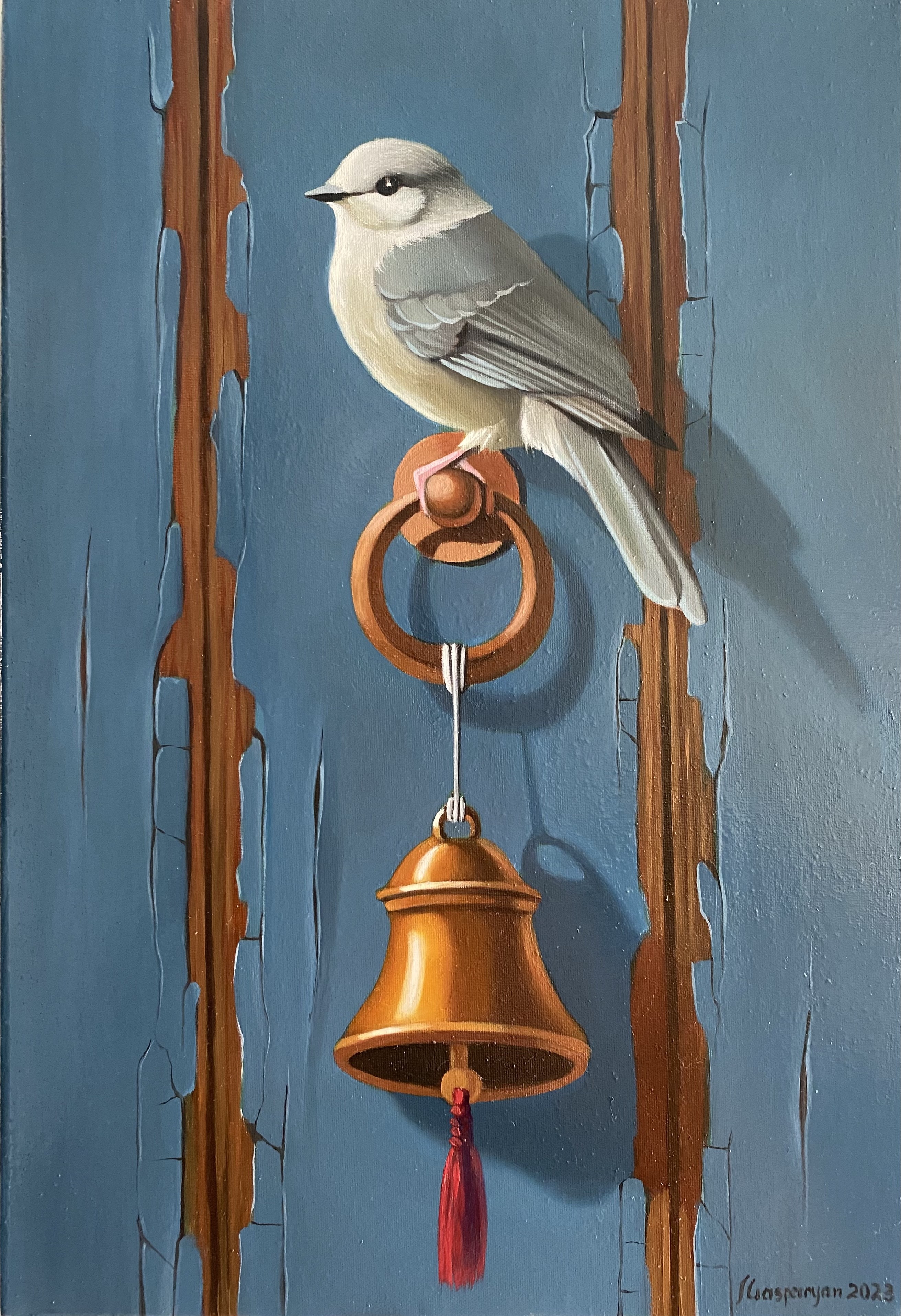 Ara Gasparyan, Still life with bird and bell Ara Gasparyan, Still life with bird and bell