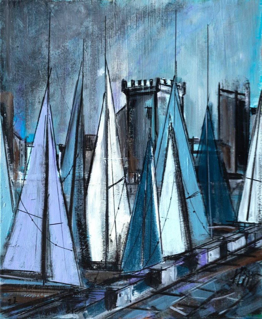Henri Mahé dit HIM, Près la Rochelle - série Paysage marin et bateaux Henri Mahé dit HIM, Près la Rochelle - série Paysage marin et bateaux