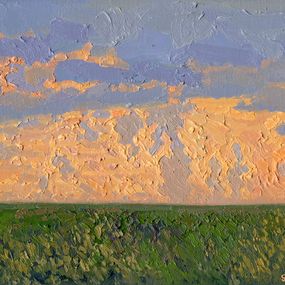 Gemälde, Golden clouds. Chamzinka, Simon Kozhin