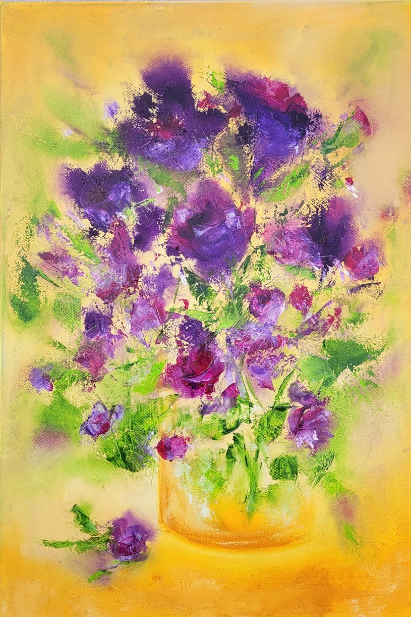 Nadine de Lespinats, Bouquet violet 1 Nadine de Lespinats, Bouquet violet 1