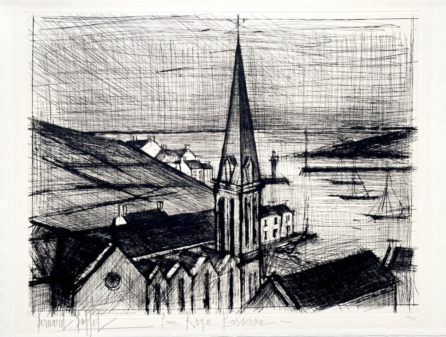 Bernard Buffet, Le clocher de Sauzon Bernard Buffet, Le clocher de Sauzon