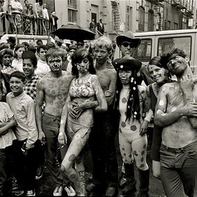 Saint Mark’s place, near the Dom, NY 1967 (Third from the right is the artist Yokai Kusama)