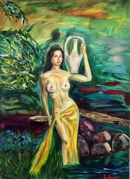 Peinture, Girl with a jug, Kateryna Krivchach