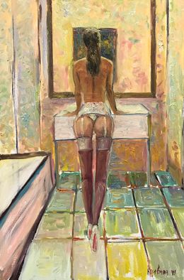 Peinture, Girl in stockings, Kateryna Krivchach