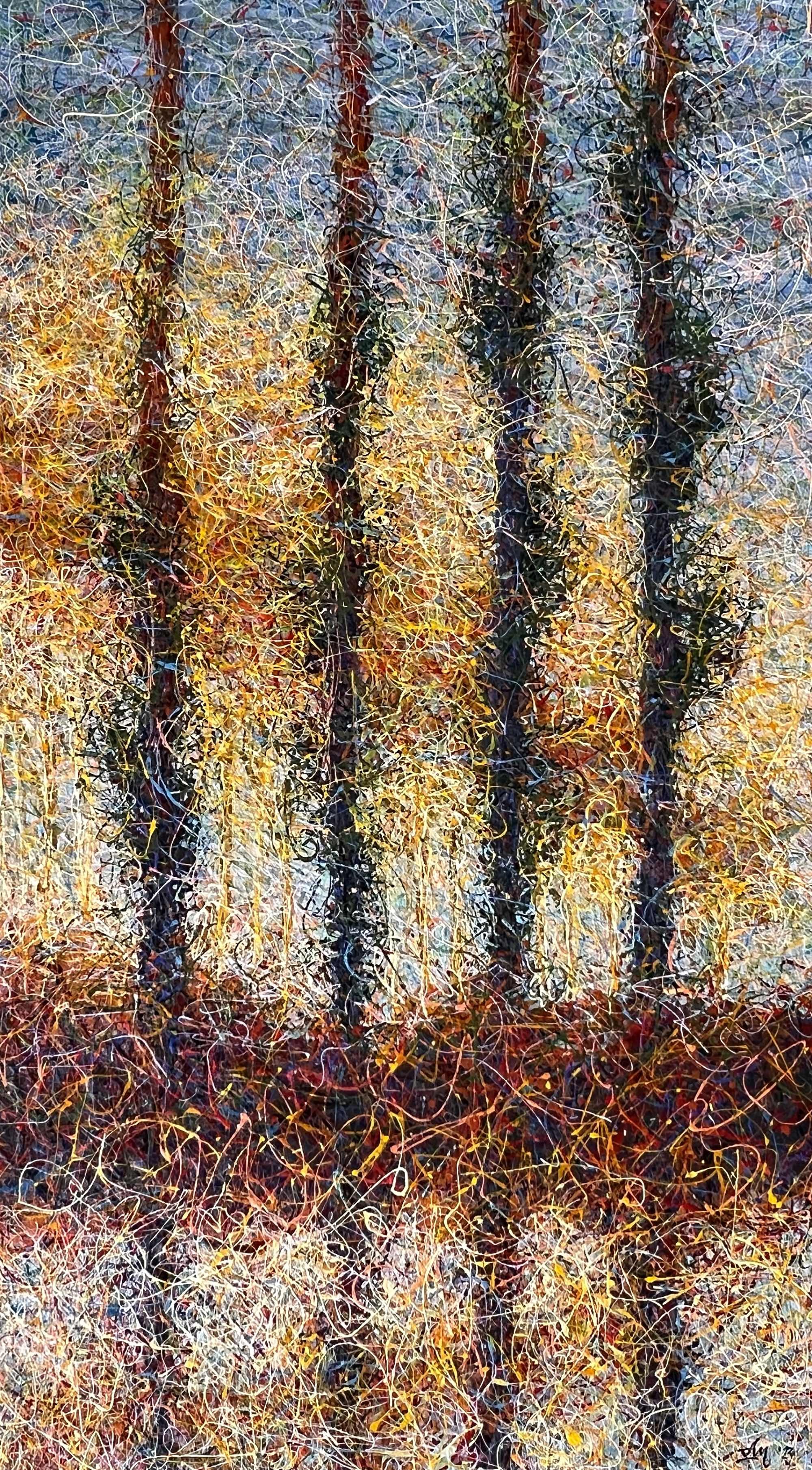 Nadin Antoniuk, The sun behind the poplars. Poplars by Claude Monet Nadin Antoniuk, The sun behind the poplars. Poplars by Claude Monet