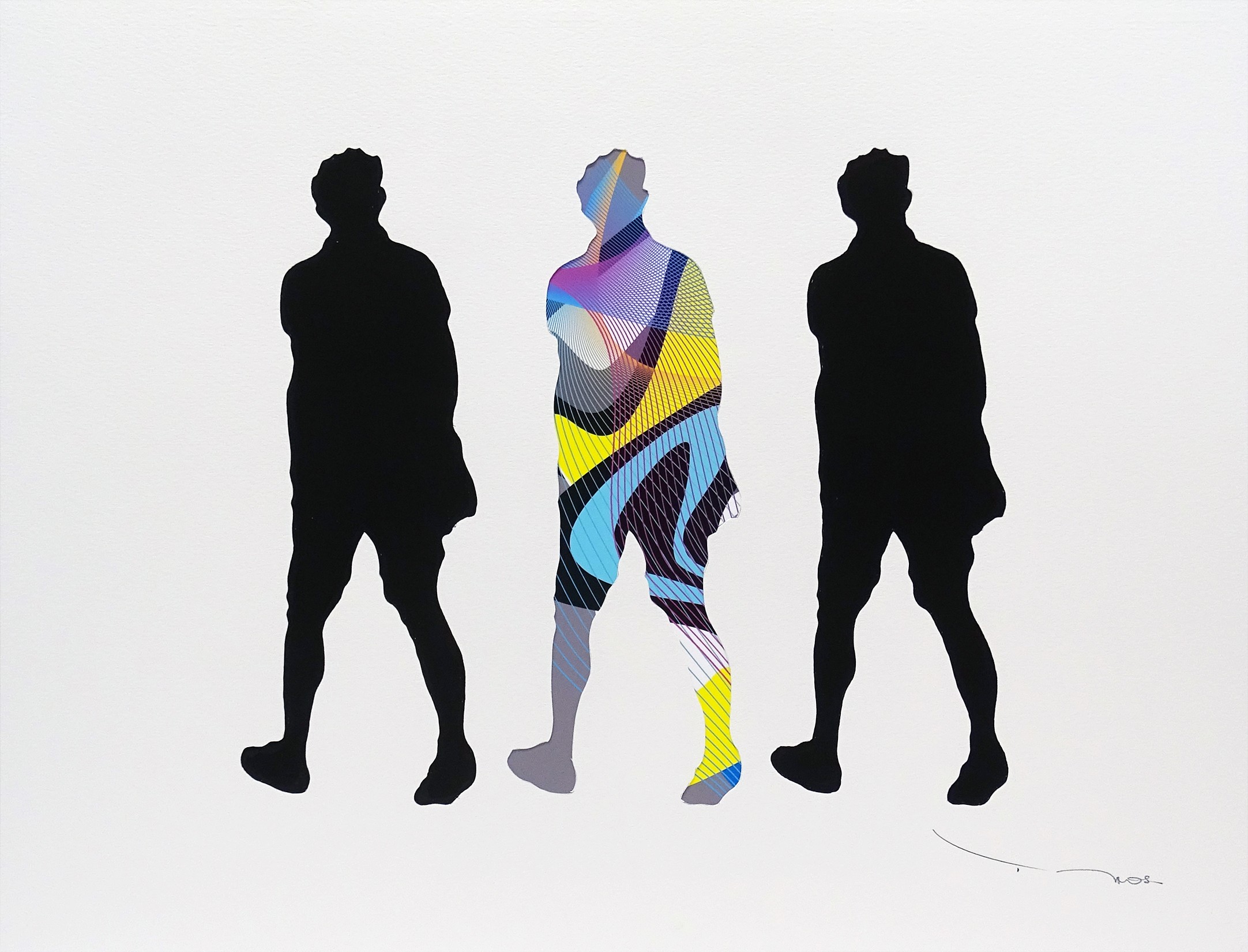 Tehos, Three men looking right - V1 - 2023 Tehos, Three men looking right - V1 - 2023
