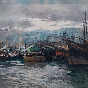 Gemälde, Le grand port, Ezelino Briante