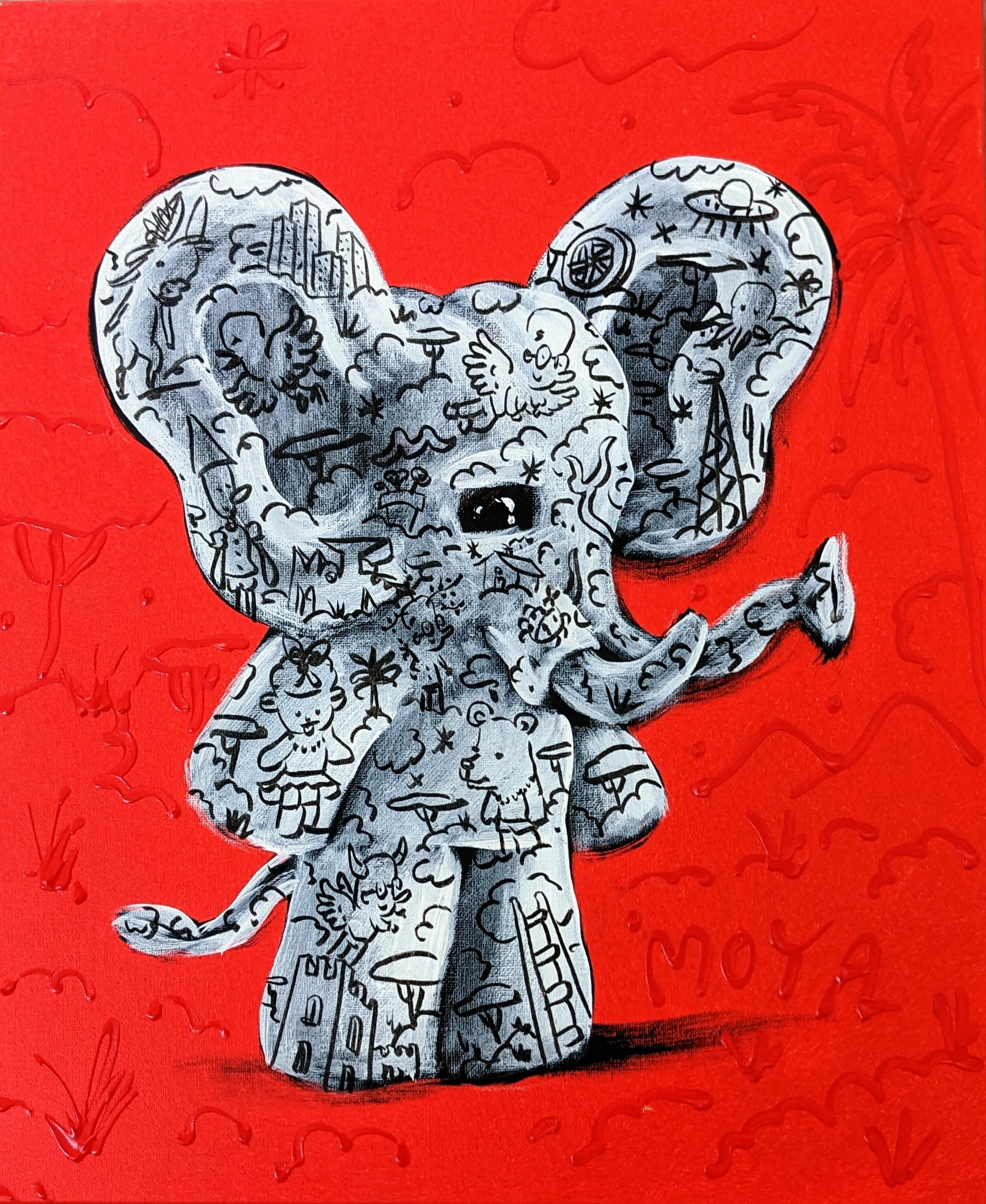 Patrick Moya, Eléphant rouge Patrick Moya, Eléphant rouge