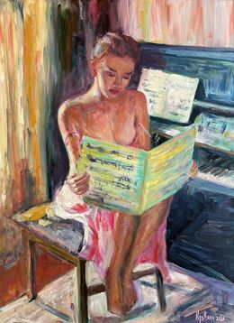 Peinture, Girl with notes, Kateryna Krivchach