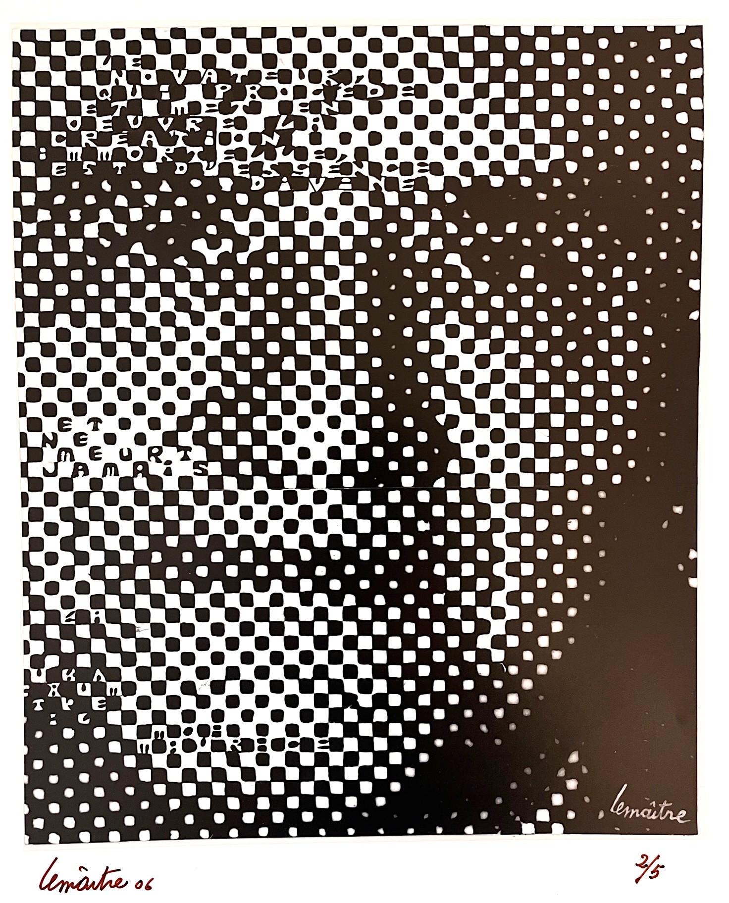 Maurice Lemaître, Autoportrait Maurice Lemaître, Autoportrait