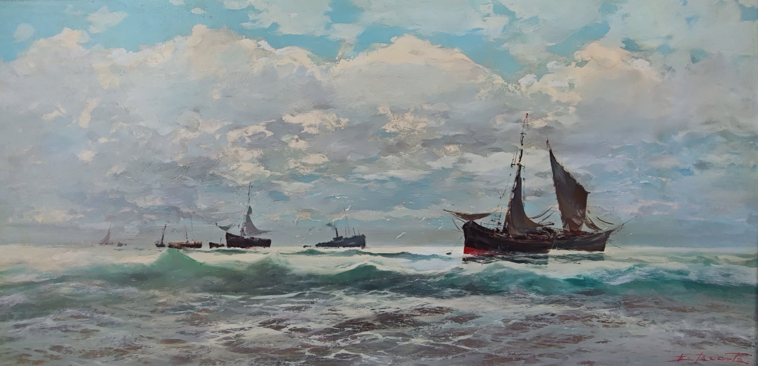 Ezelino Briante, Bateaux et voiliers en mer Ezelino Briante, Bateaux et voiliers en mer