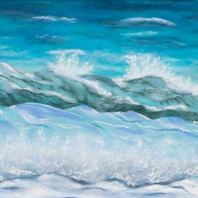 Painting, Energie marine - série Paysage et mer, Isabelle Alberge