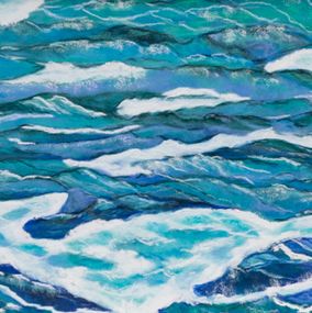 Gemälde, Vibrations naturelles - série Paysage et mer, Isabelle Alberge
