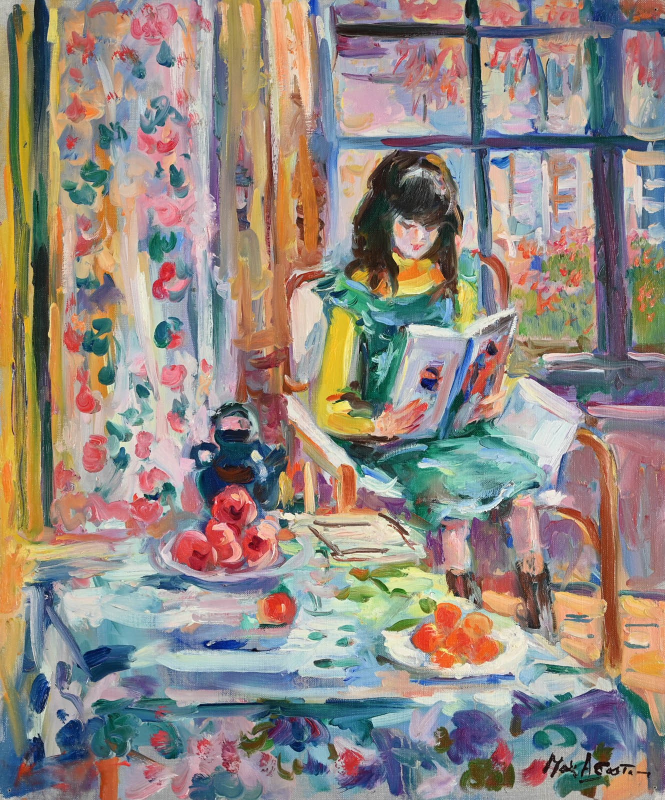 Max Agostini, Jeune fille à la lecture Max Agostini, Jeune fille à la lecture