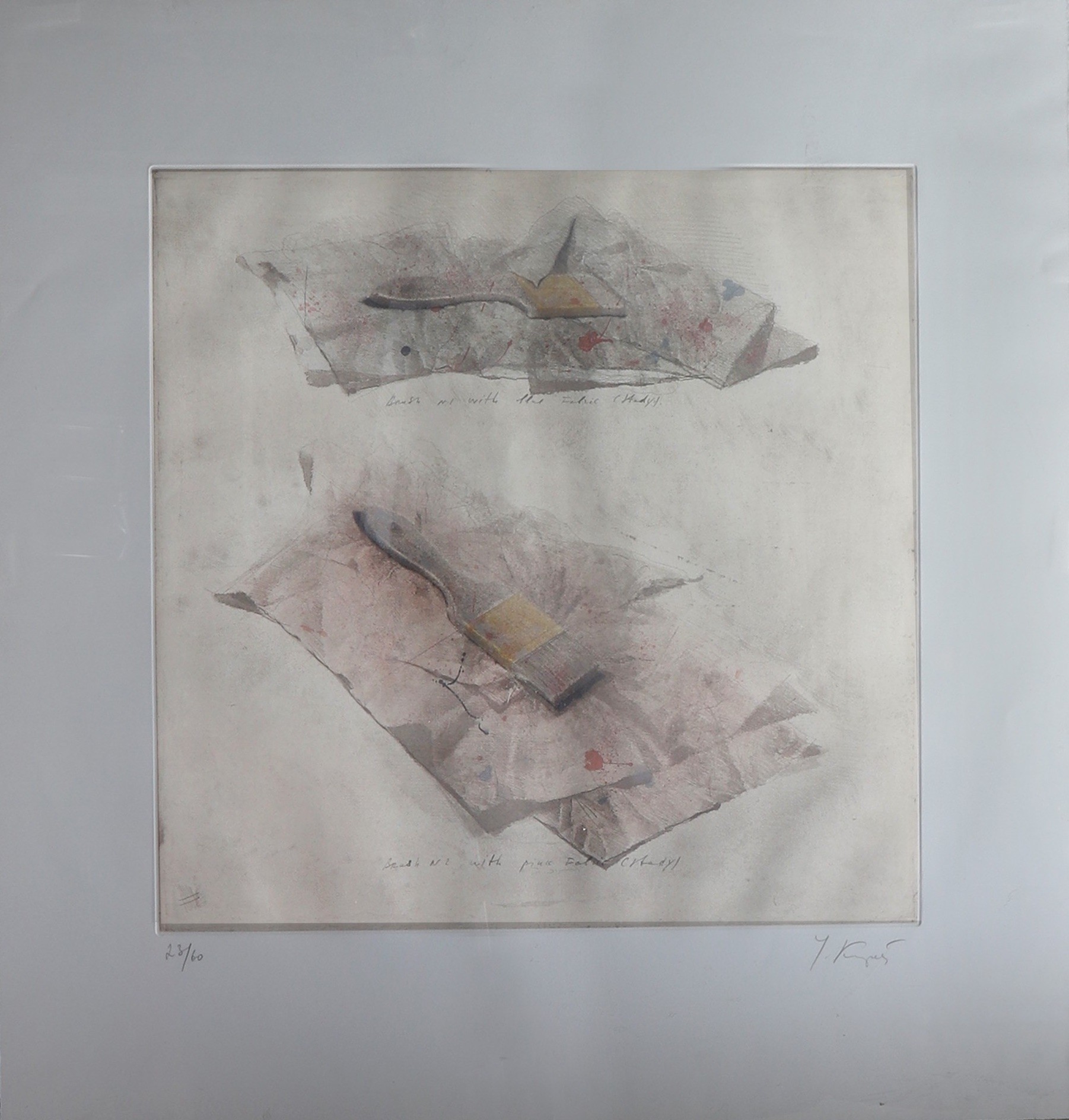 Yuri Kuper, Brush with blue Fabric (study); Brush n°2 with pink Fabric (study) Yuri Kuper, Brush with blue Fabric (study); Brush n°2 with pink Fabric (study)
