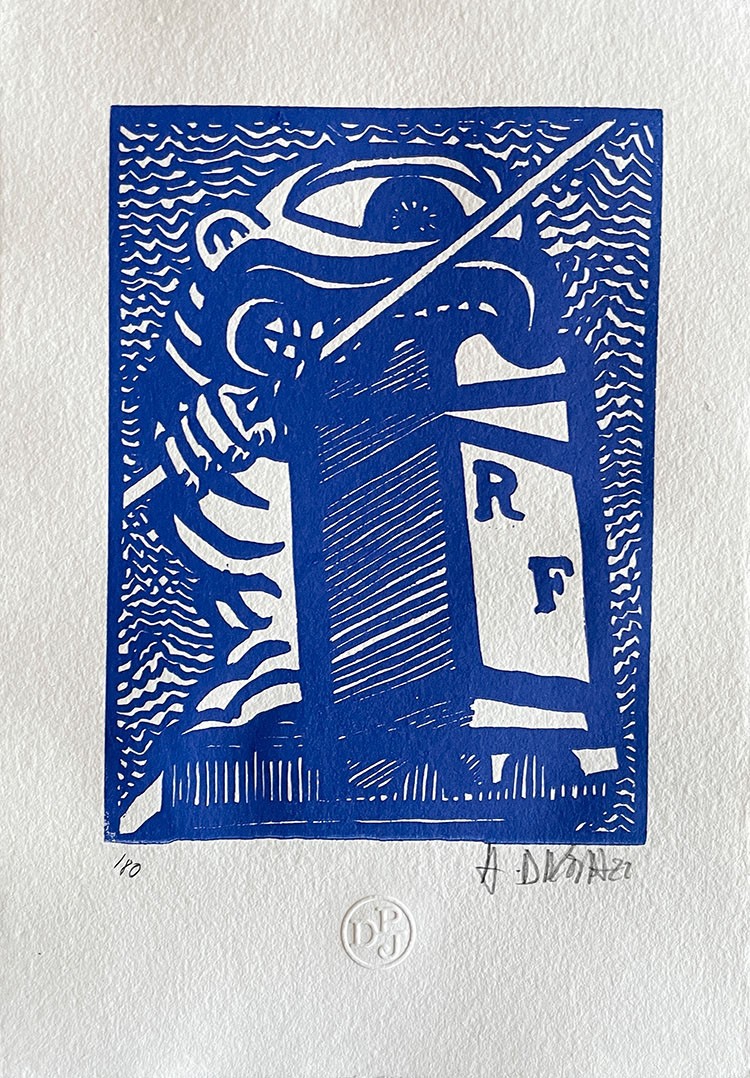 Hervé Di Rosa, Le jouteur (bleu) Hervé Di Rosa, Le jouteur (bleu)