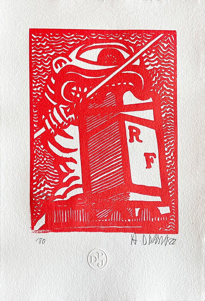 Hervé Di Rosa, Le jouteur (rouge) Hervé Di Rosa, Le jouteur (rouge)