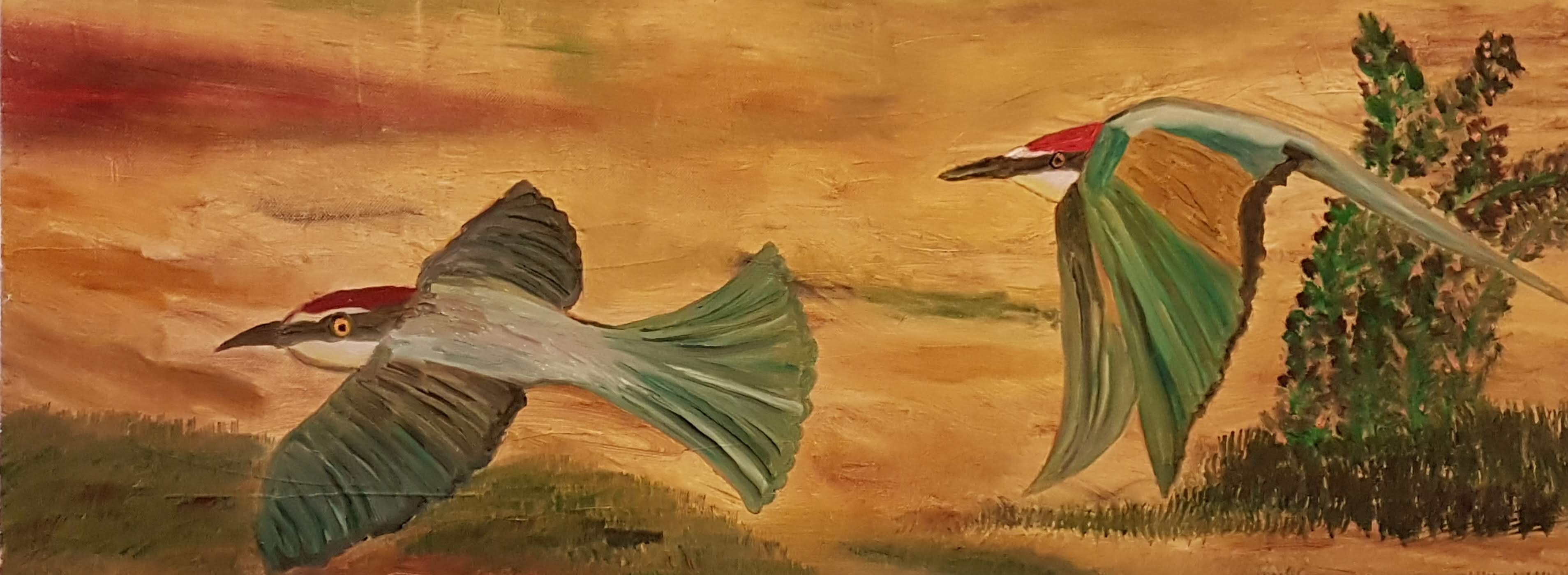 Dondi Schwartz, Two bee eaters Dondi Schwartz, Two bee eaters