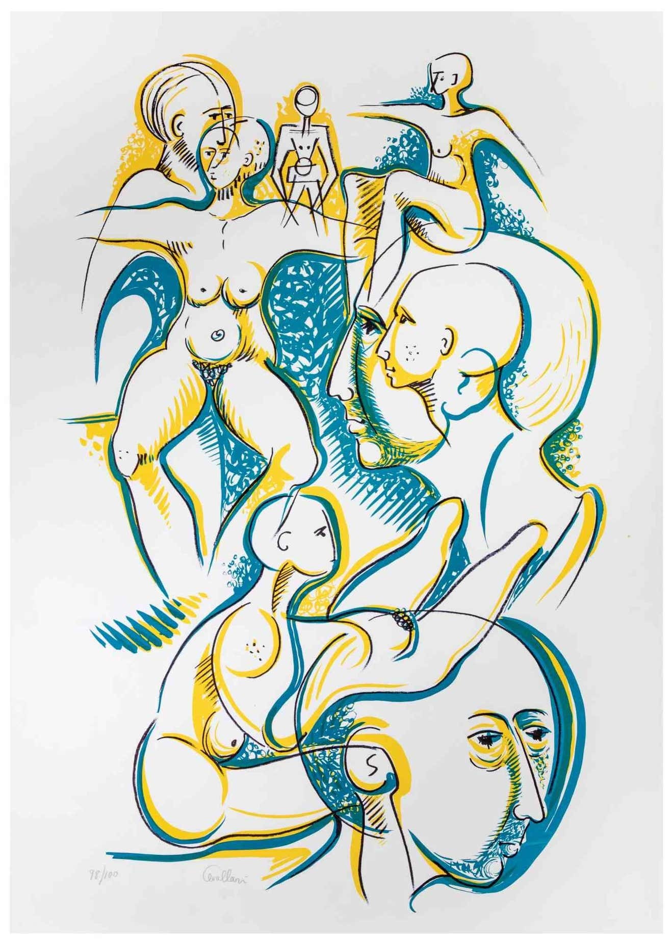 Alberto Cavallari, Blue and Yellow Figures Alberto Cavallari, Blue and Yellow Figures