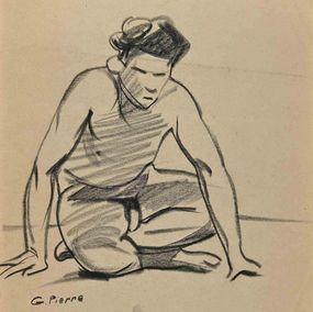 Dessin, Reclined figure, Georges Pierre