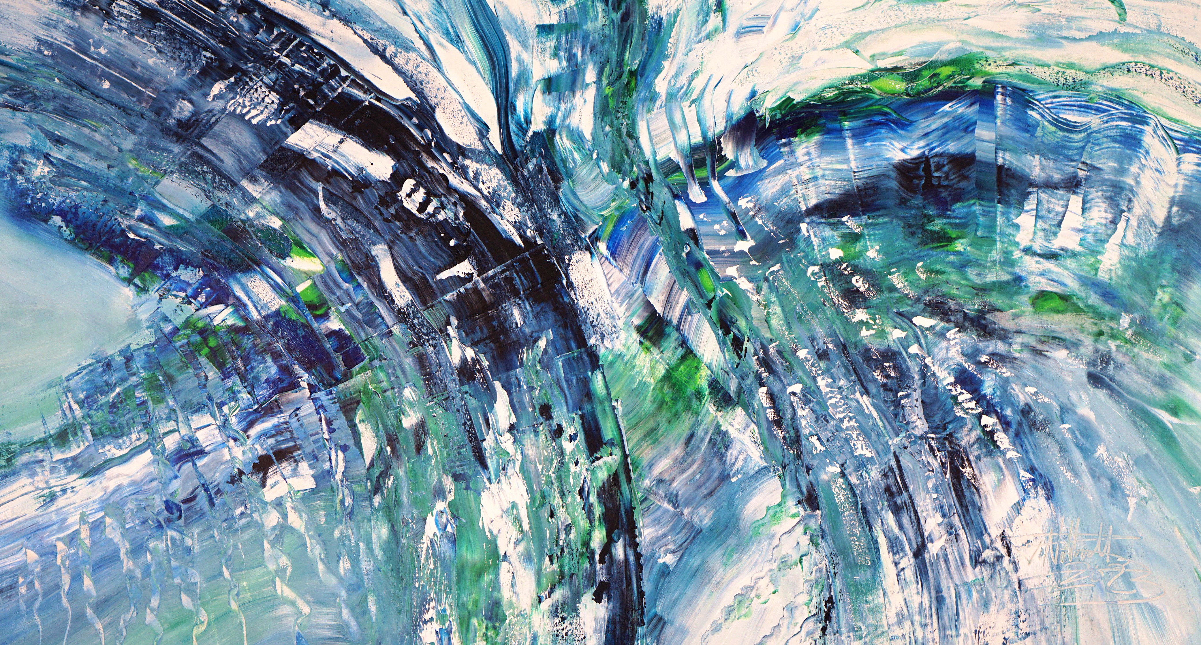 Peter Nottrott, Turquoise Blue Waves L 1 Peter Nottrott, Turquoise Blue Waves L 1