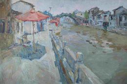 Peinture, Bridge in Usa. China, Oleksandr Khrapachov