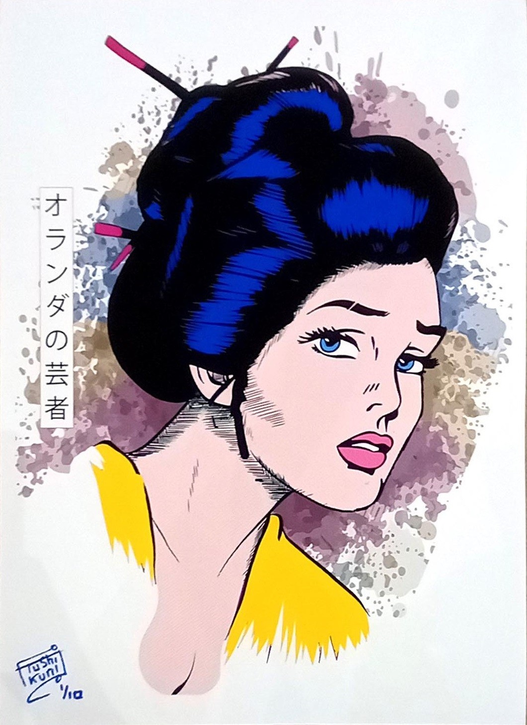 Tushi Kuni, Dutch geisha - Yellow Tushi Kuni, Dutch geisha - Yellow