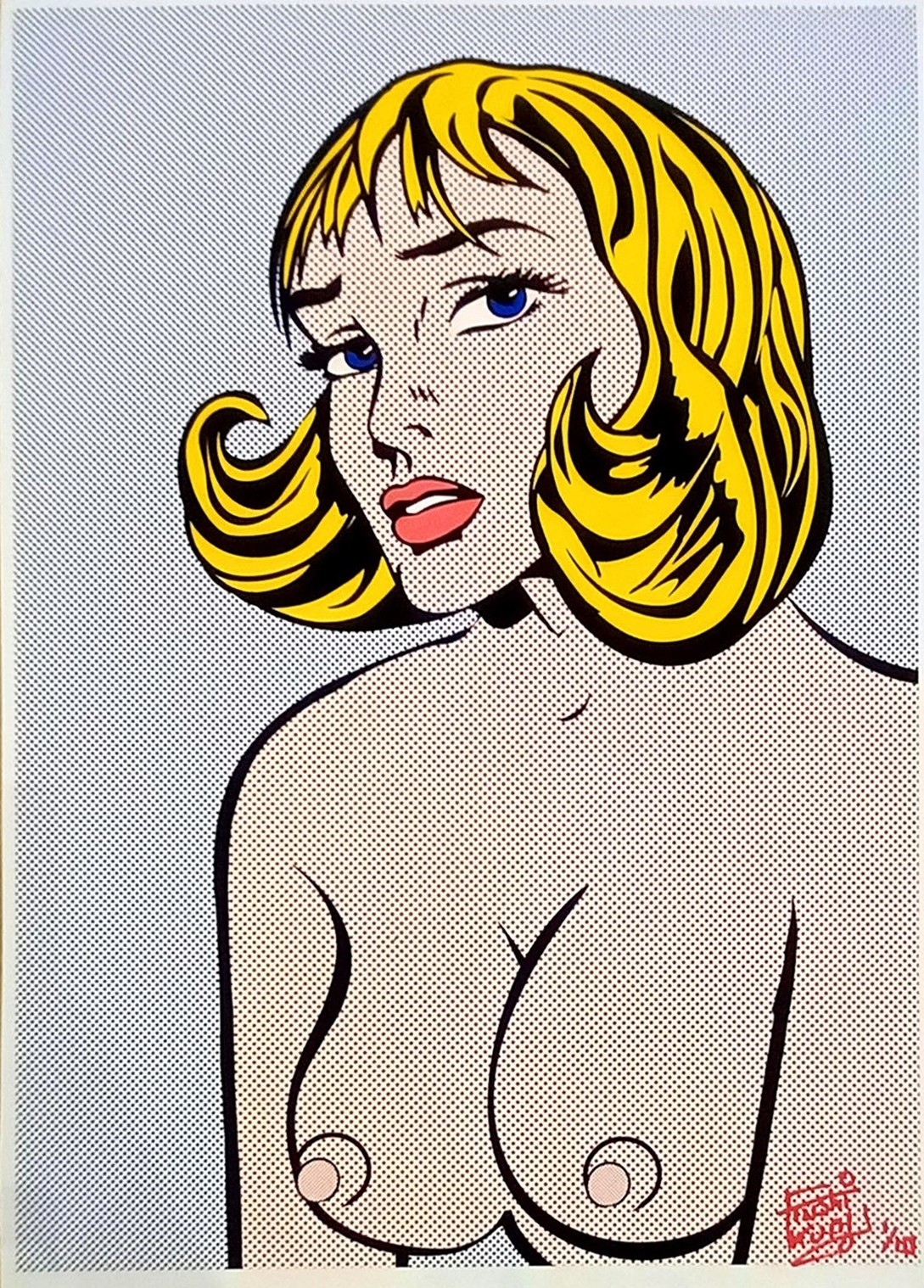 Tushi Kuni, Wow sexy woman ( Roy Lichtenstein VS Kuni ) - Yellow Tushi Kuni, Wow sexy woman ( Roy Lichtenstein VS Kuni ) - Yellow