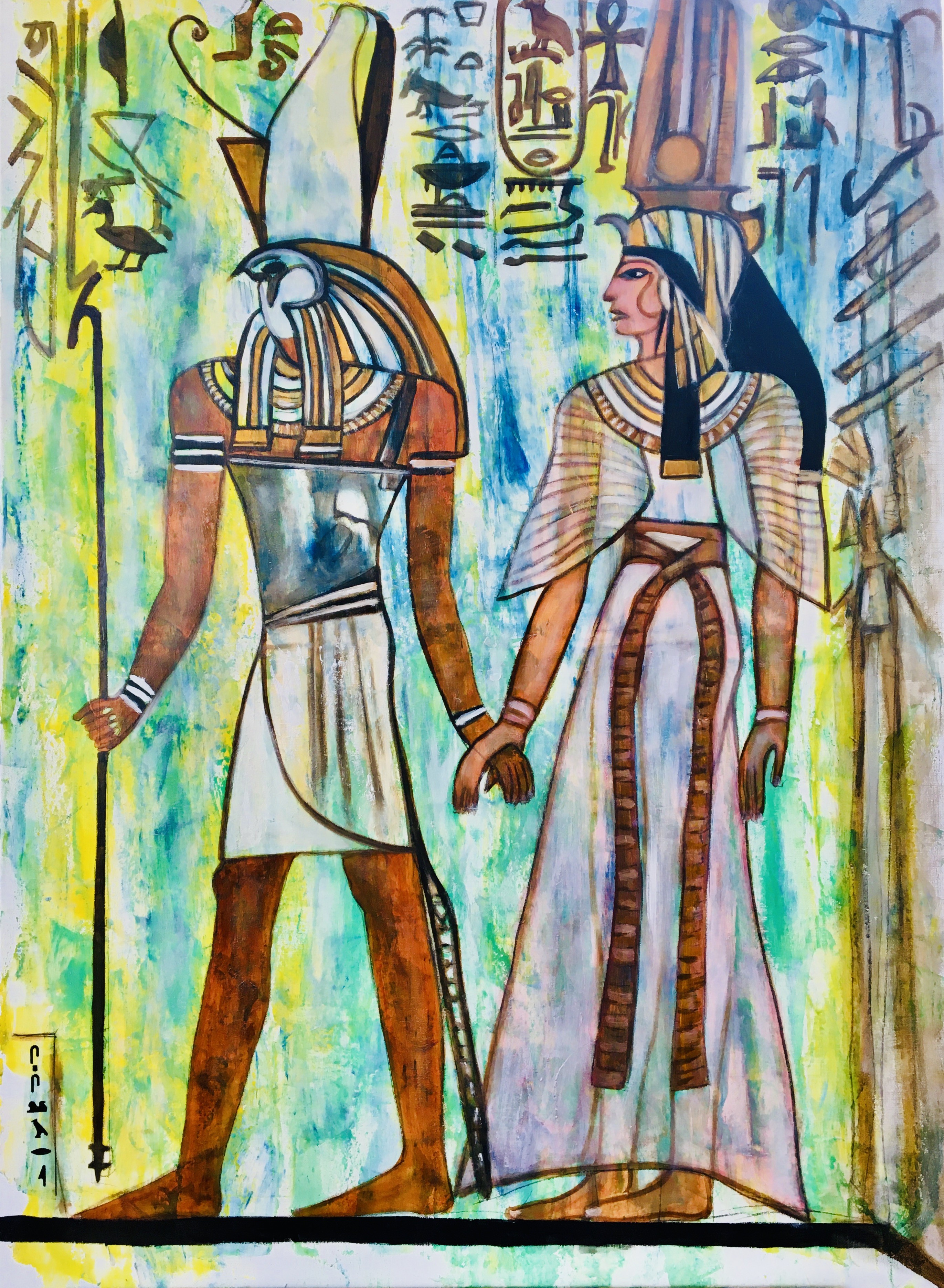 Catherine Clare, Horus conduit la Reine Nefertari Catherine Clare, Horus conduit la Reine Nefertari
