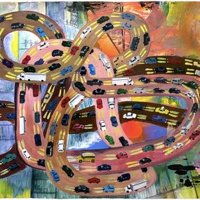 Painting, Mathematical knot, Niki Singleton