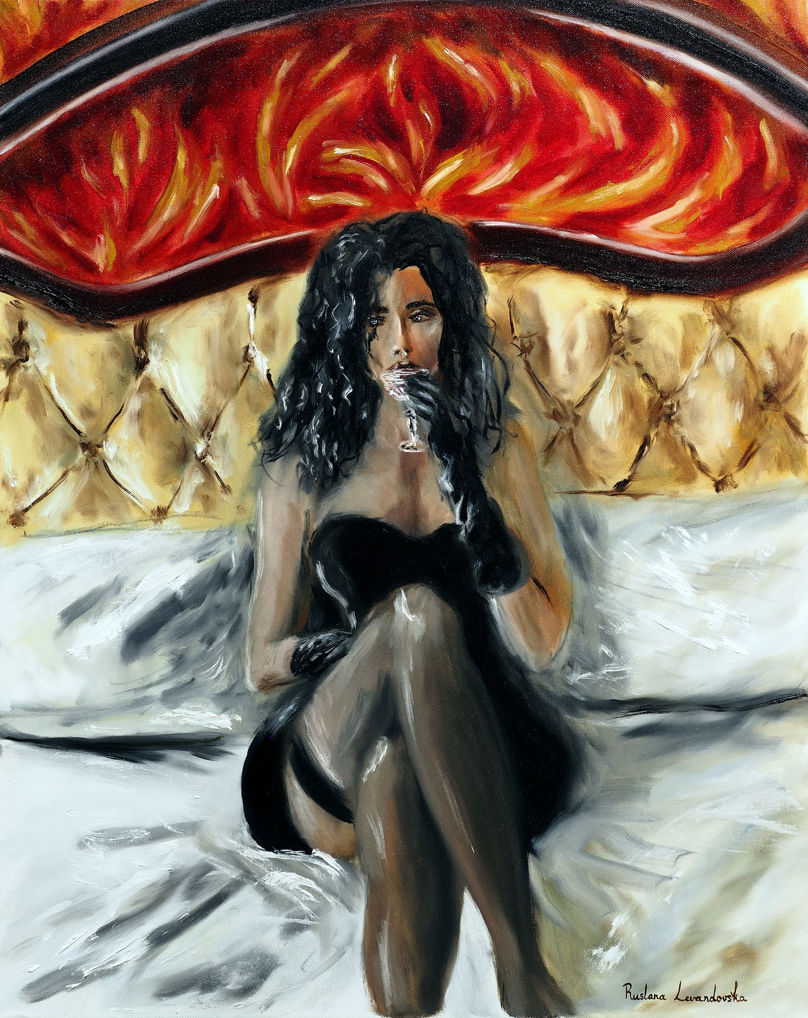 Ruslana Levandovska, Woman with a cocktail Ruslana Levandovska, Woman with a cocktail