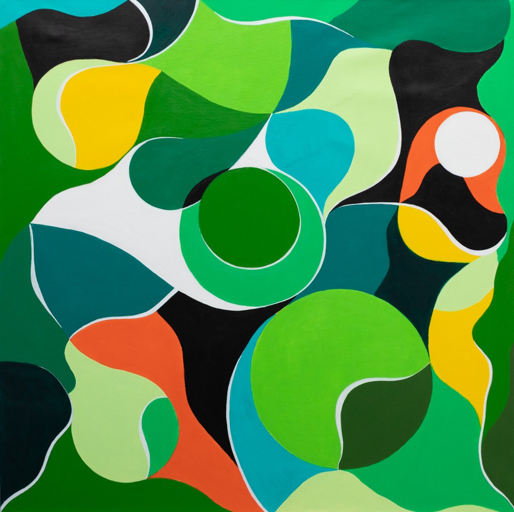 Francia Craineguy dite Mona, Vert Amazonie 1 - série Abstraction géométrique Francia Craineguy dite Mona, Vert Amazonie 1 - série Abstraction géométrique