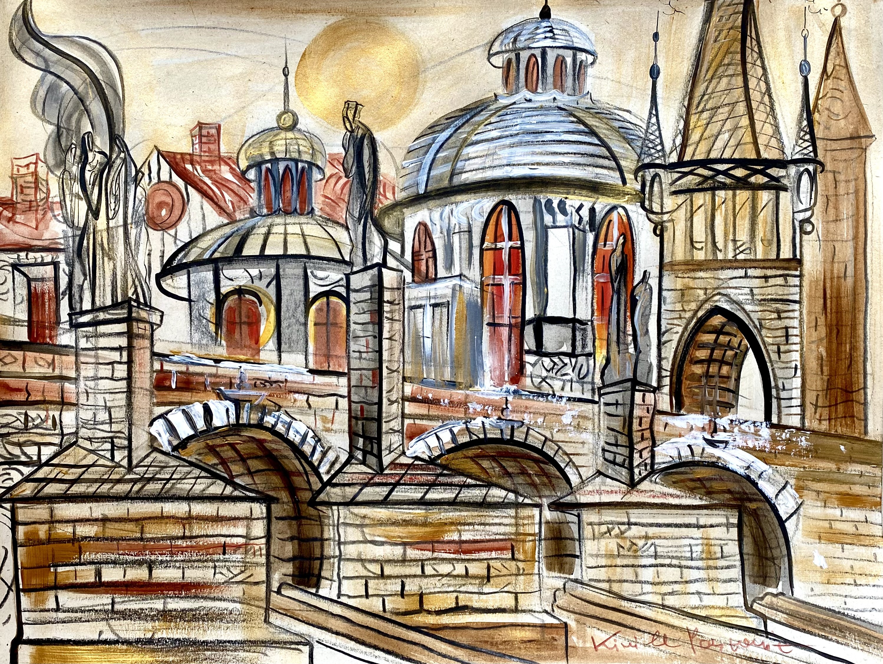 Kirill Postovit, The Golden Bridge of Prague Kirill Postovit, The Golden Bridge of Prague