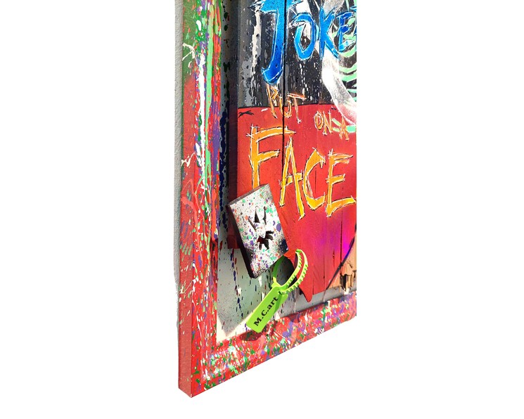 MC Art, joker, Painting on wood