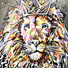 Lion royal, version bleu, Patrick Cornée