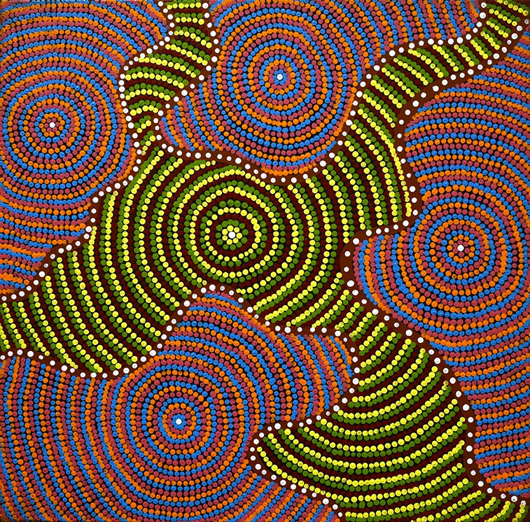 Nazareth Collins Jangala, Ngapa Jukurrpa (Water Dreaming) - Puyurru Nazareth Collins Jangala, Ngapa Jukurrpa (Water Dreaming) - Puyurru