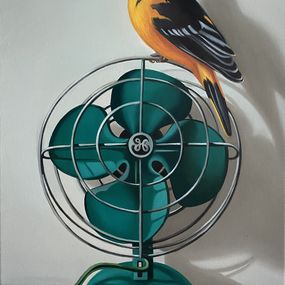 Peinture, Still life with bird and fan, Ara Gasparyan
