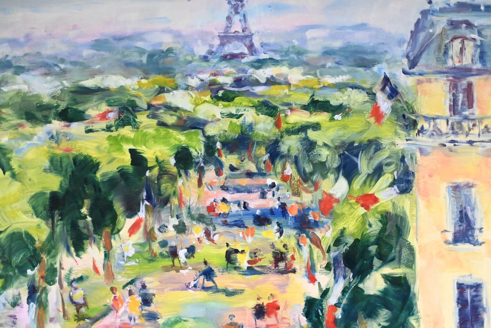 Paris, vue sur les jardins de la Tour Eiffel by Georges Yoldjoglou