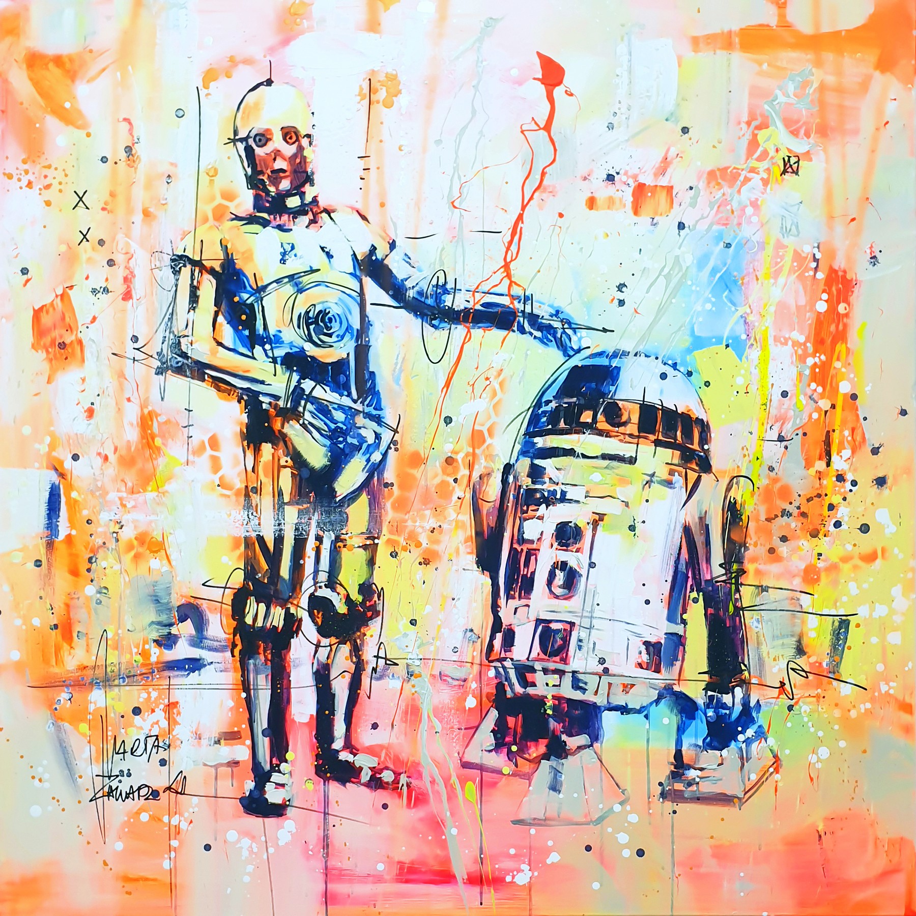 Marta Zawadzka, R2-D2 and C-3PO Marta Zawadzka, R2-D2 and C-3PO