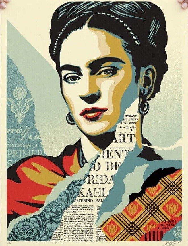 Shepard Fairey (Obey), The woman who defeated pain (Frida Khalo) Shepard Fairey (Obey), The woman who defeated pain (Frida Khalo)