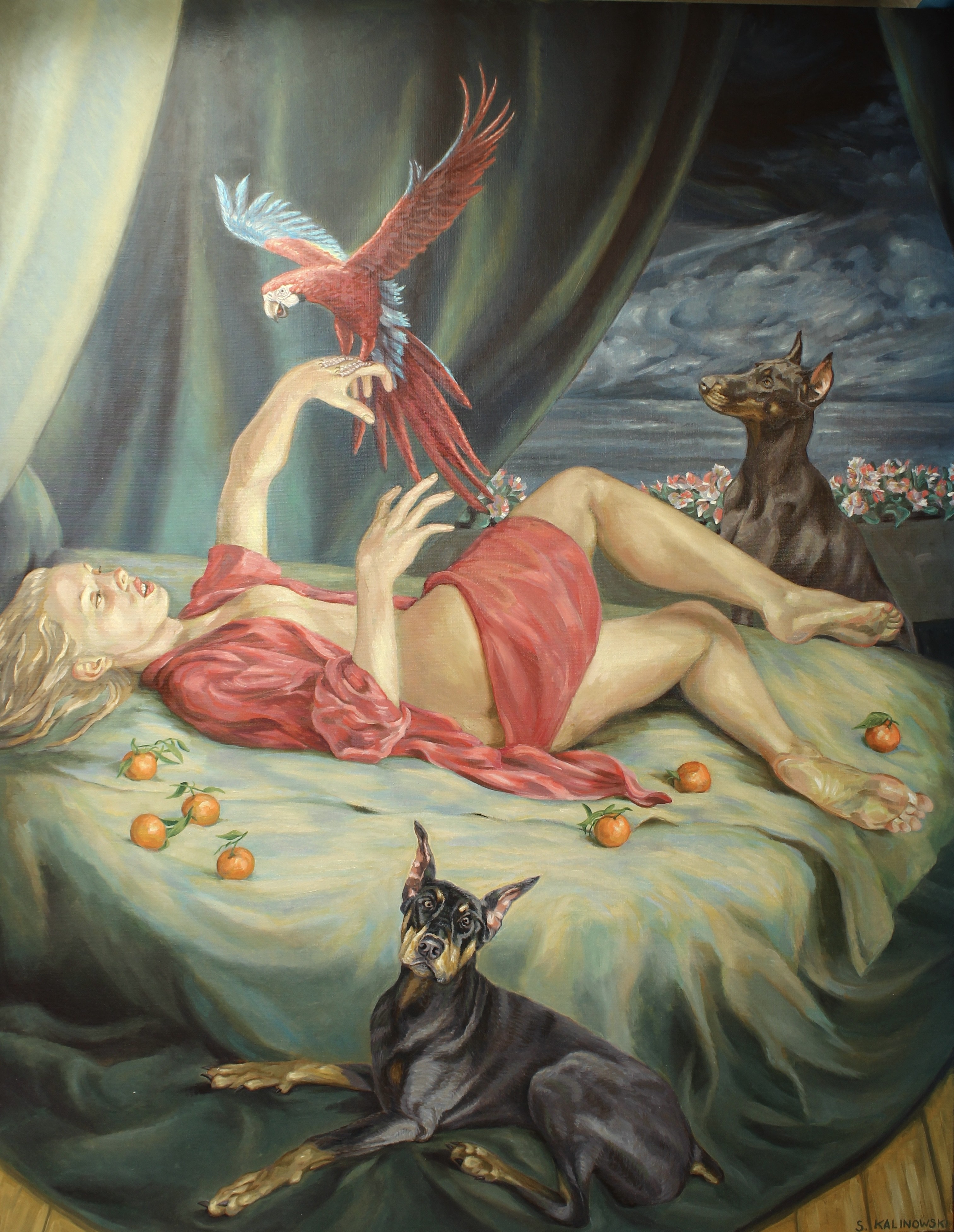 Serge Kalinowski, Jeune fille aux mandarines Serge Kalinowski, Jeune fille aux mandarines