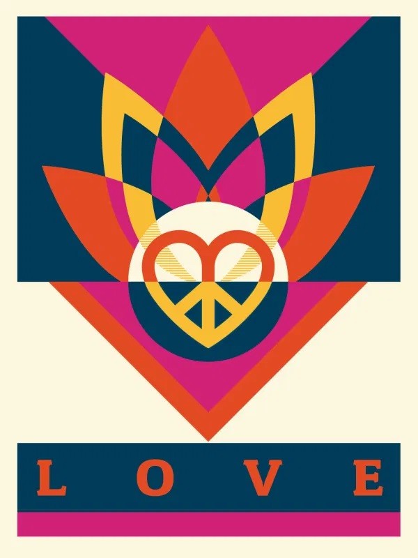 Shepard Fairey (Obey), Love Lotus Shepard Fairey (Obey), Love Lotus