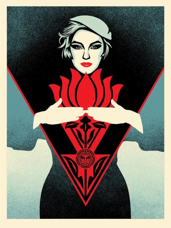Shepard Fairey (Obey), Noir flower women (Blue) Shepard Fairey (Obey), Noir flower women (Blue)