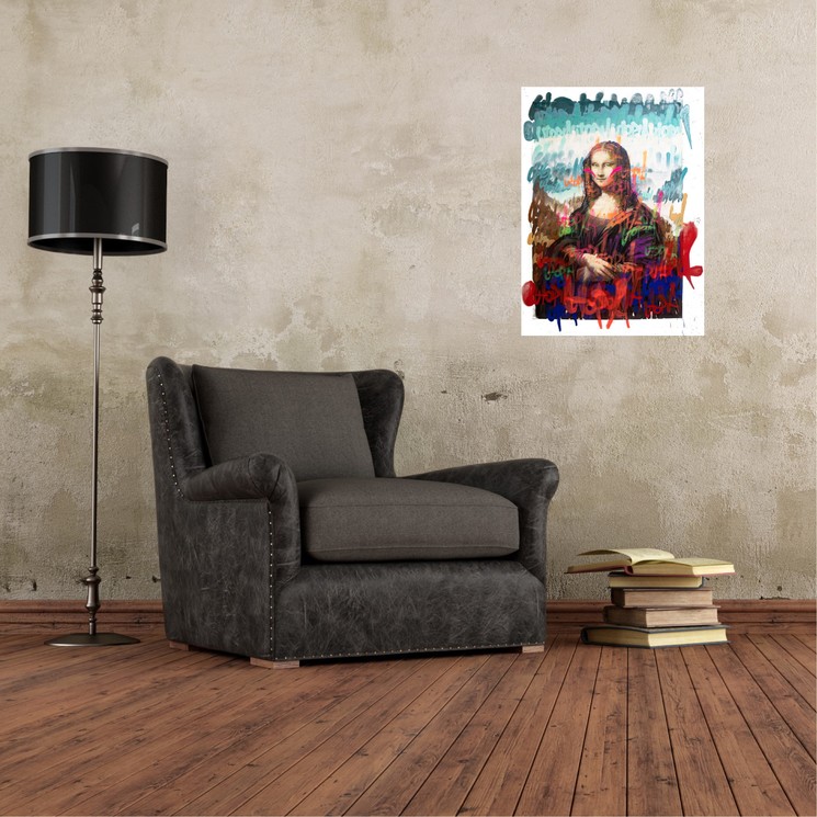 Utopia, Mona Lisa, Painting on Fine art paper