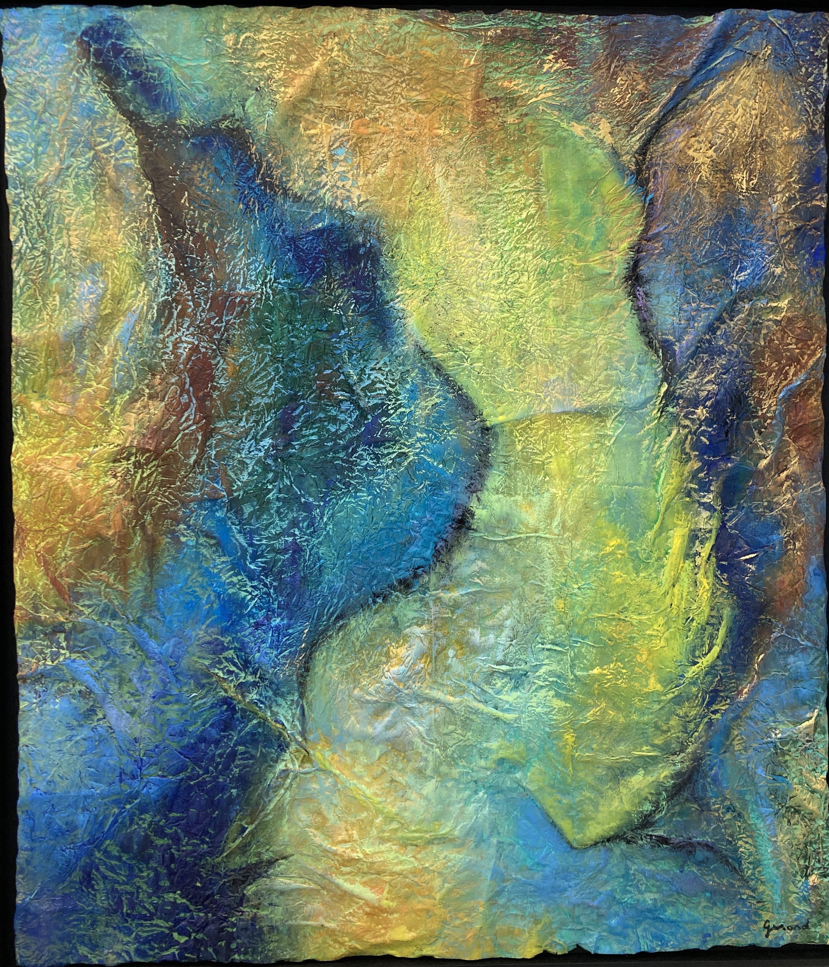 Cécile Girard, Paysage en vert et bleu Cécile Girard, Paysage en vert et bleu