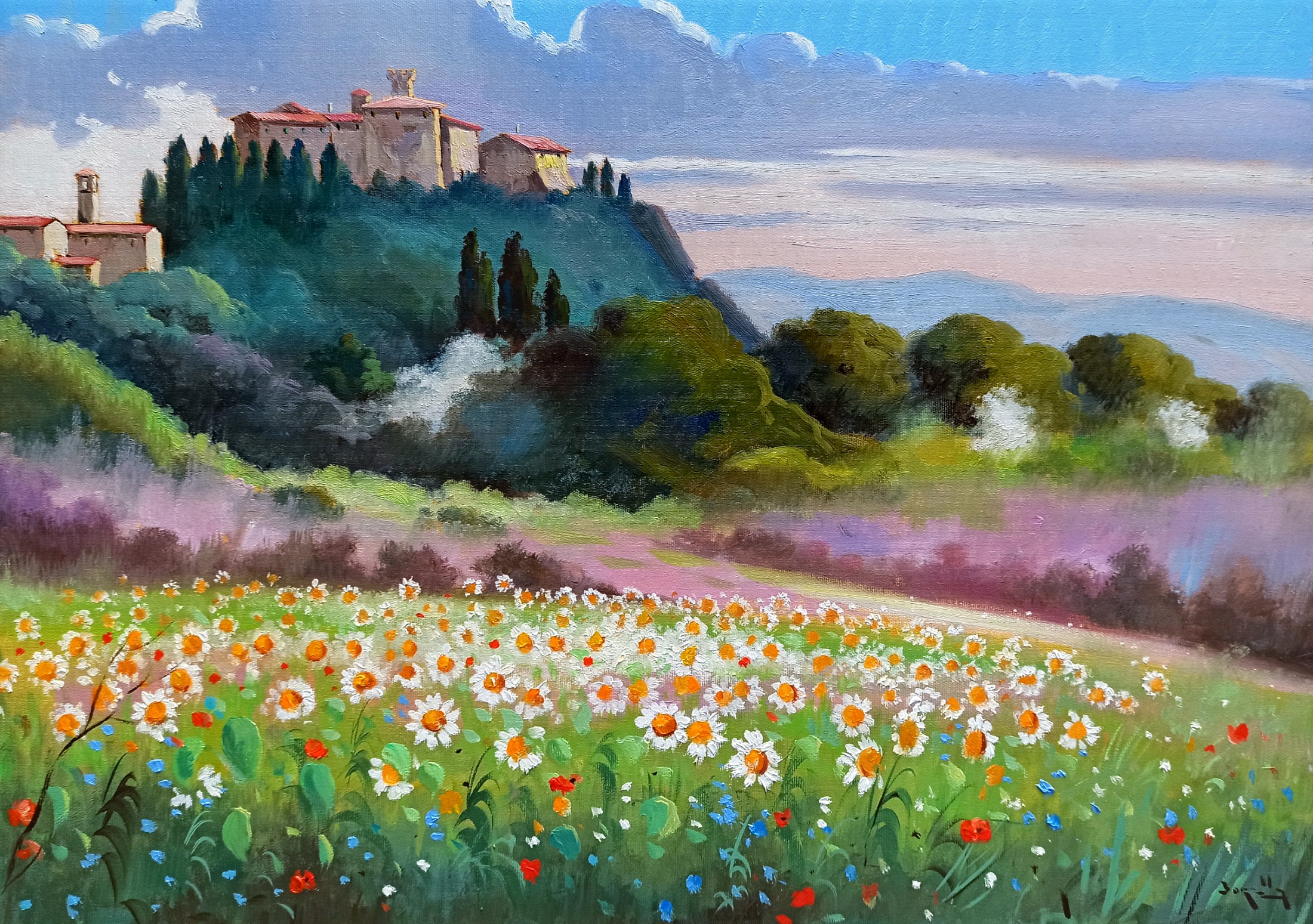 Andrea Borella, Old hamlet - Tuscany landscape Andrea Borella, Old hamlet - Tuscany landscape