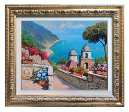 Gemälde, Descent to Ravello - Amalfitan Coast seaside & frame, Gianni Di Guida