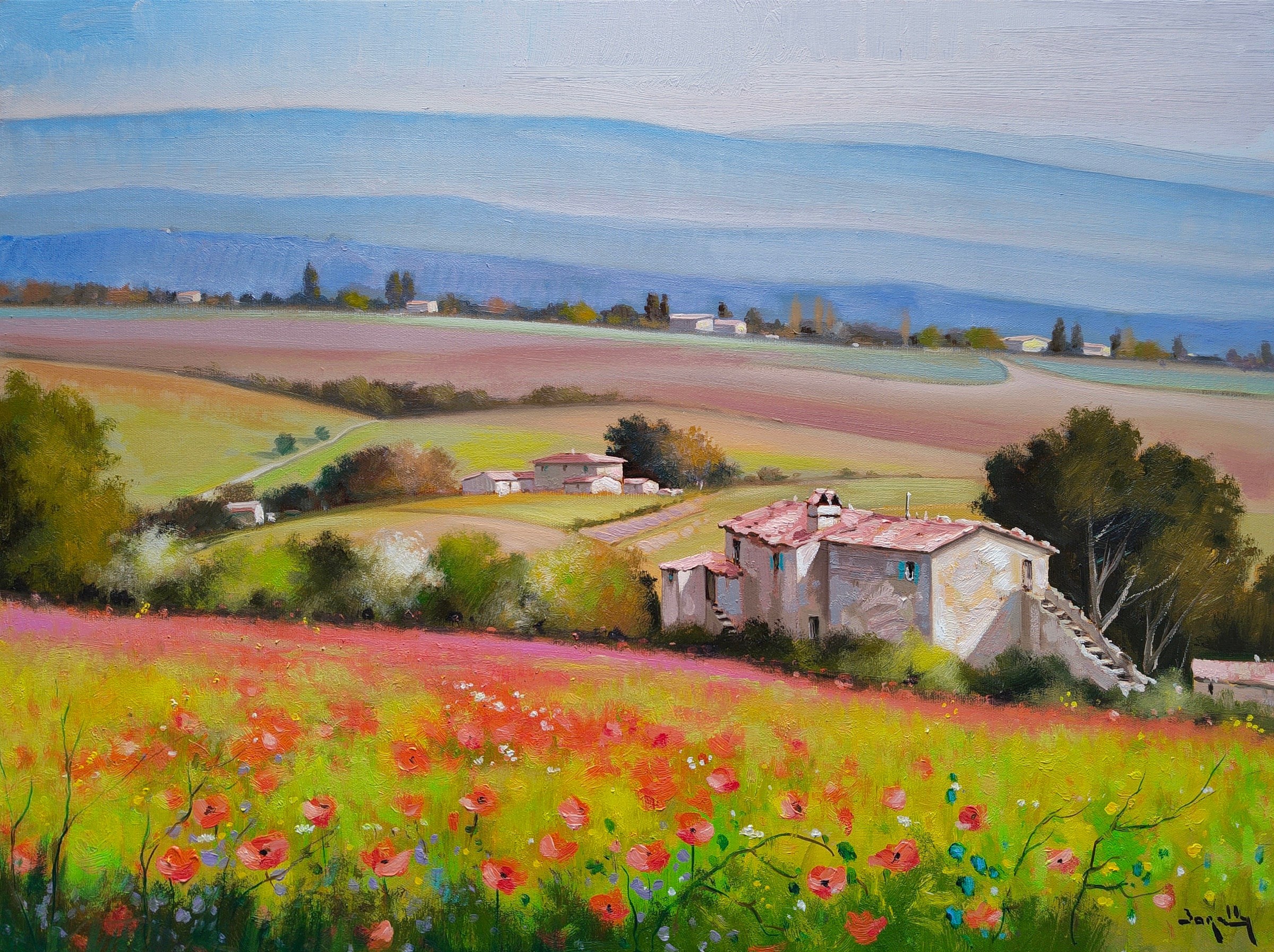 Andrea Borella, Sienese countryside in June - Tuscany landscape Andrea Borella, Sienese countryside in June - Tuscany landscape