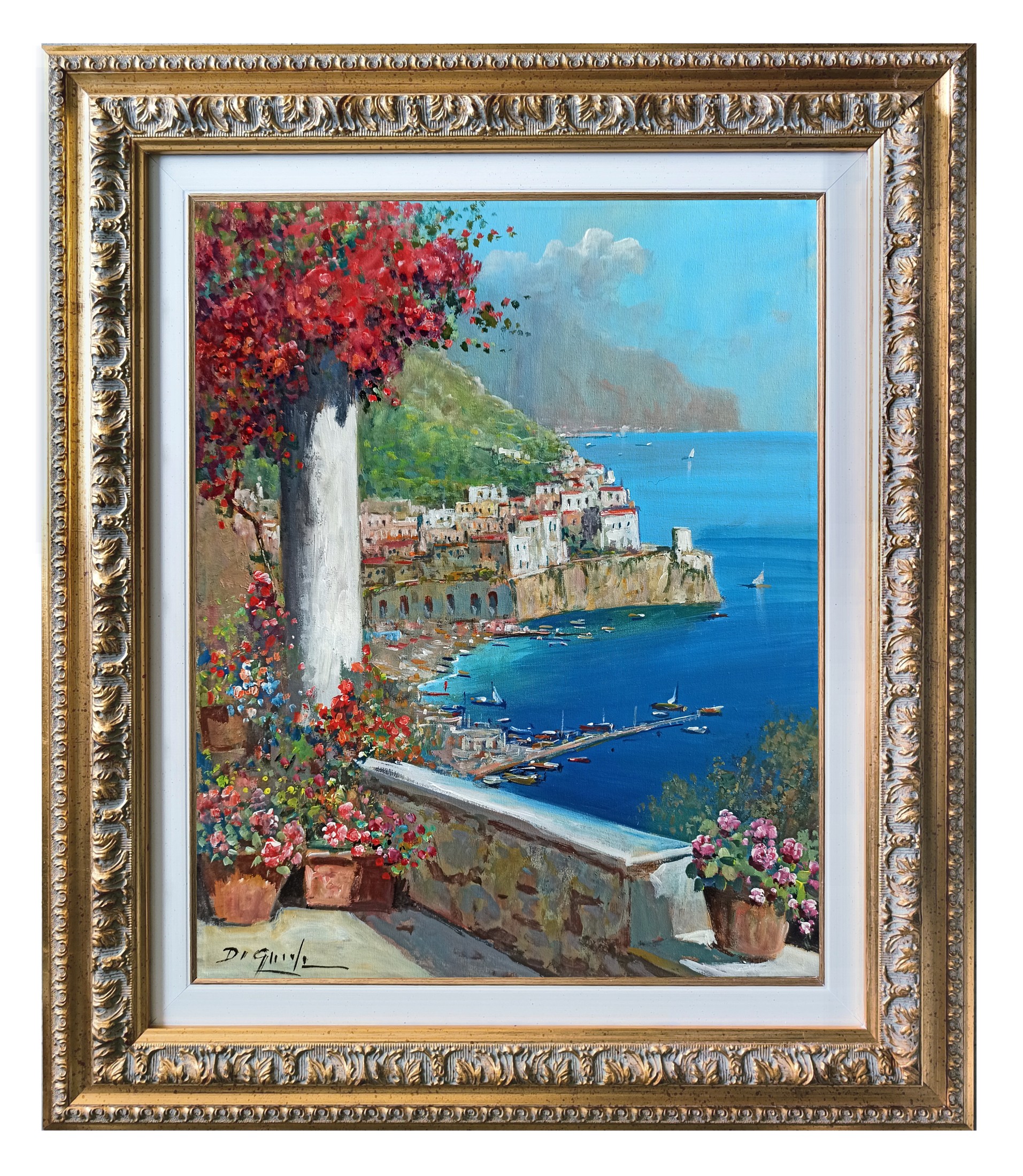 Gianni Di Guida, Flowering pointview (Vertical version)- Amalfi seaside & frame Gianni Di Guida, Flowering pointview (Vertical version)- Amalfi seaside & frame